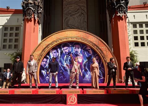 Marvel Studios:“AVENGERS: ENDGAME” stars place handprints in cement at TLC Chinese Theatre ...