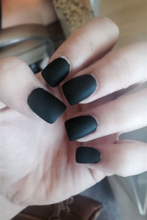 Matte black square acrylic nails #matte #acrylic | Matte nails design, Homecoming nails acrylic ...