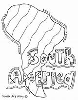 South America Coloring Page Pages sketch template