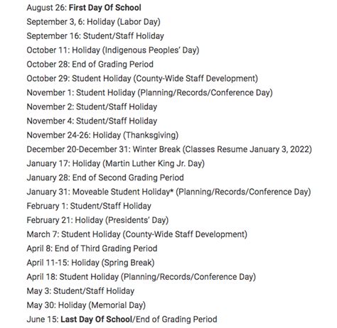 Loudoun County Schools Calendar Holidays 2021-2022