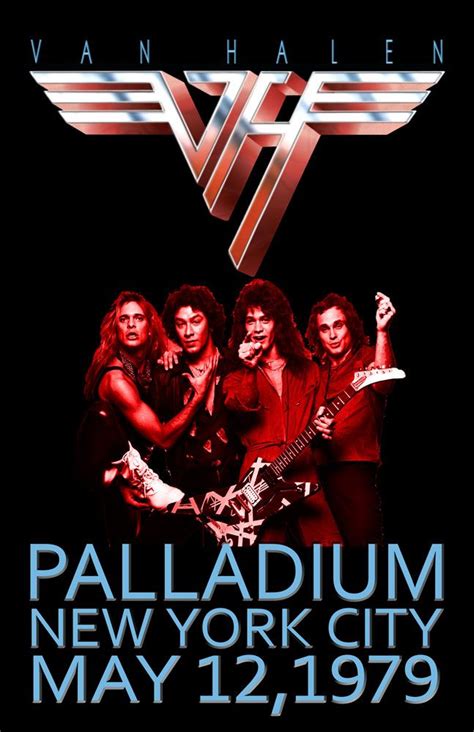 VAN HALEN REPLICA *PALLADIUM* 1979 CONCERT POSTER | Concert posters ...