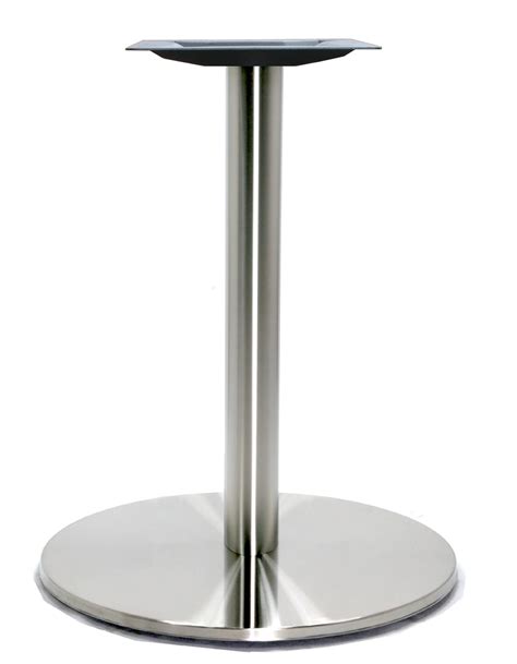 21" Round Table Base, Stainless Steel Finish, up to 32" Tops - Table Leg World