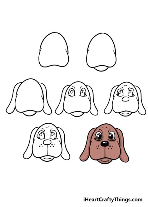 How To Draw A Dog Face For Kids