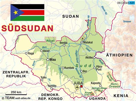 Map of South Sudan - Map in the Atlas of the World - World Atlas