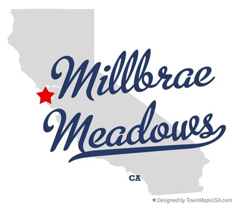 Map of Millbrae Meadows, CA, California