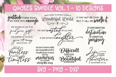 Quotes Bundle Vol. 1 - 10 SVG Designs