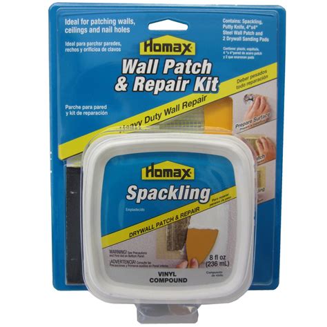 Drywall Patch and Repair Kit, Wall Patch Kit with 8 fl. oz. Spackling ...