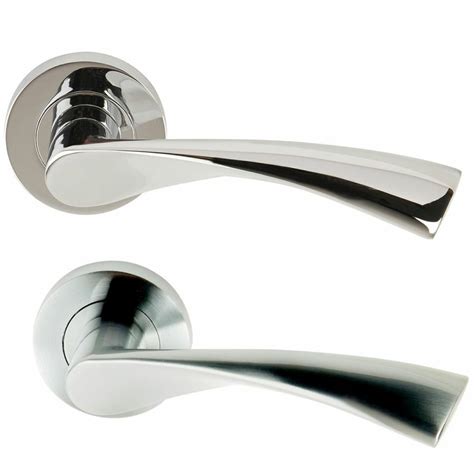 Excel AZTEC Internal Lever on Rose Door Handle Pair (Polished Chrome) | Door Superstore®