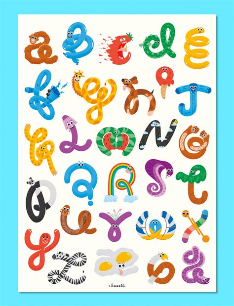 Danish alphabet poster – Unnie Arendrup