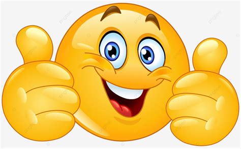 Thumbs Up Emoji Clipart Hd PNG, Happy Emoji Emoticon Showing Double Thumbs Up Like, Funny, Ok ...