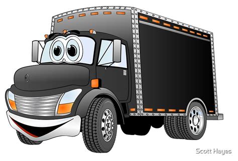 "Delivery Truck Black Cartoon" Posters by Graphxpro | Redbubble