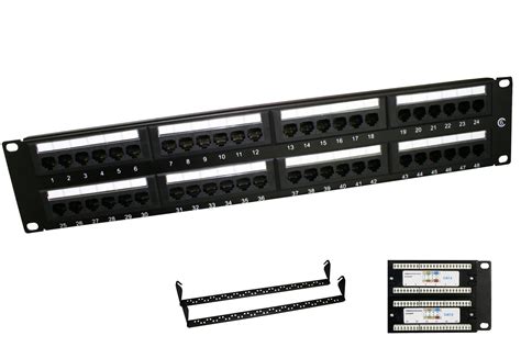 Cat6 48 Port Patch Panel, Unshielded Patch Panel With Black Bar - China ...