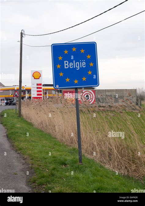 Border sign france belgium hi-res stock photography and images - Alamy