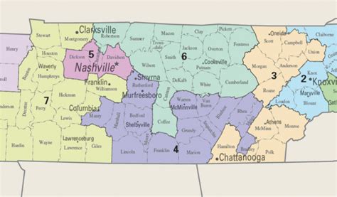 Tennessee School Districts Map - Tourist Map Of English