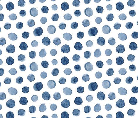 Watercolor Polka Dot in Blue Fabric | Polka dots wallpaper, Preppy ...