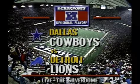 Watch the Full Game Broadcast of the Detroit Lions Last Playoff Win ...