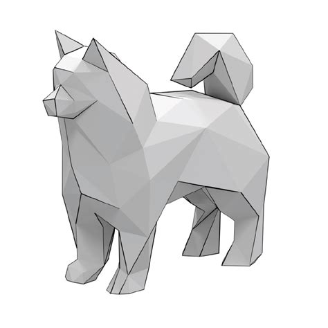 Samoyed Dog 3D Papercraft | Free Printable Papercraft Templates