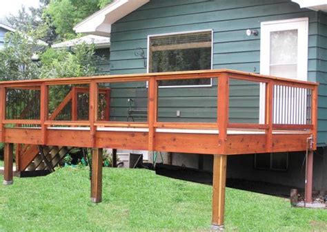 Decks Railings with Tempered Glass Wood Deck Railing, Deck Railing Design, Glass Railing ...