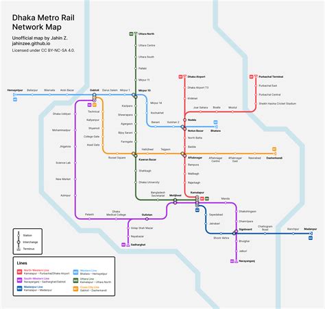 I made an unofficial Dhaka Metro Rail map, in the style of the Sydney ...