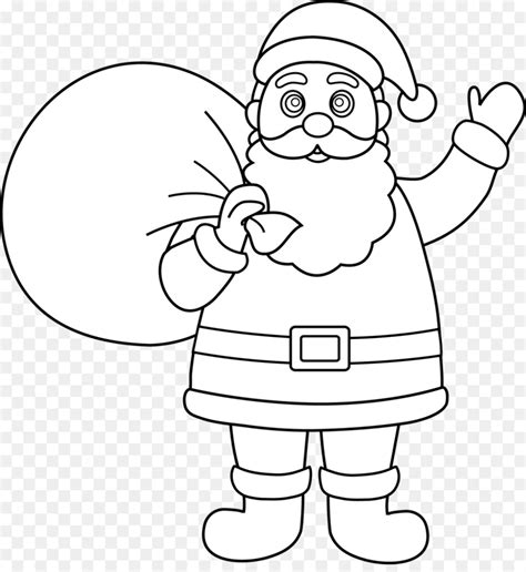 Download High Quality christmas clipart black and white santa ...