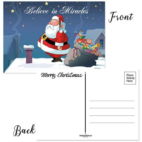 Funny Christmas Postcards - 40 Holiday Postcards - Believe in Miracles - Walmart.com