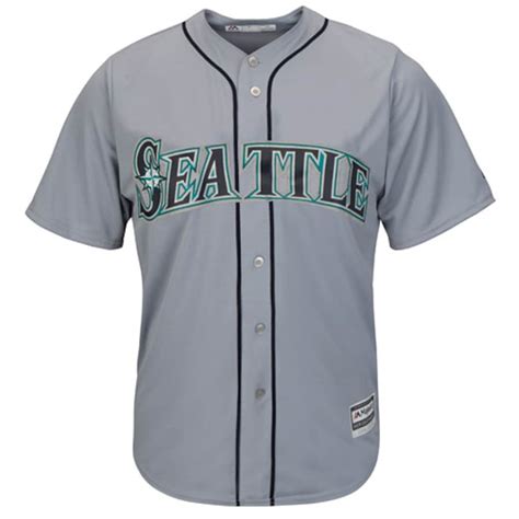 Seattle Mariners Majestic Official Cool Base Jersey - Gray