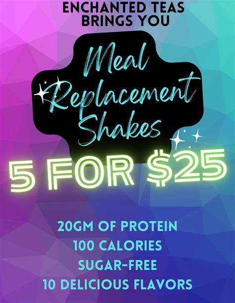 Meal Replacement Shakes 20GM Protein 100 Calories Sugar Free Great ...