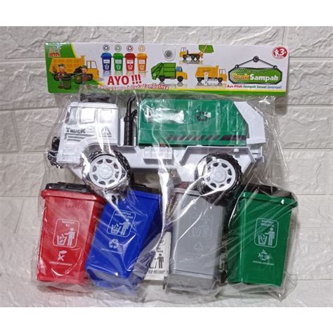 Jual mainan anak truk sampah dan bak sampah set lengkap | Shopee Indonesia