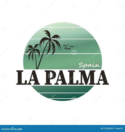 La Palma Logo Sign on White Background, Vector Illustration Stock ...