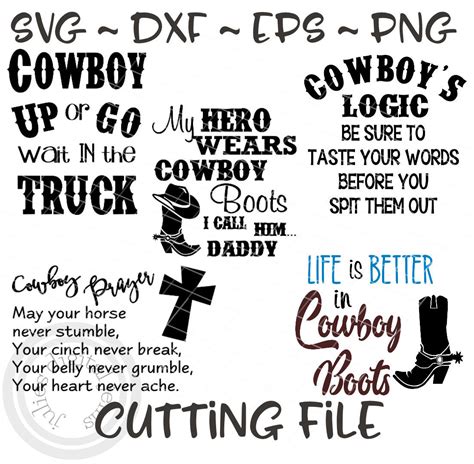 Cowboy Saying Bundle #1 By Julies Homemade Jems | TheHungryJPEG