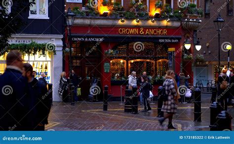 Crown and Anchor Pub London - LONDON, ENGLAND - DECEMBER 10, 2019 ...