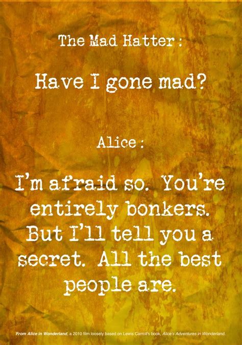 Mad Hatter quote | Quotes | Pinterest