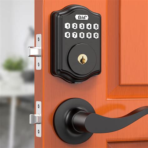 Buy Keyless Entry Door Lock with Handle, Front Door Lock Set, Electronic Keypad,Deadbolt Door ...