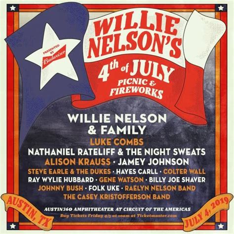 Willie Nelson's 4th of July Picnic Headline Lineup Announced | KOKE FM