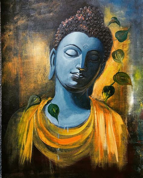 Buddha on canvas | Buddha art drawing, Buddha art painting, Buddha ...