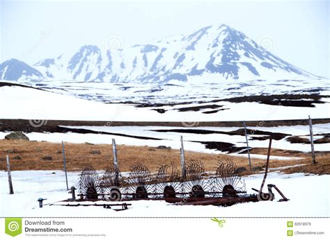 Farm scene in snow stock image. Image of rural, background - 82618979