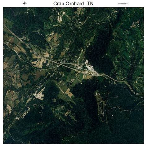 Aerial Photography Map of Crab Orchard, TN Tennessee