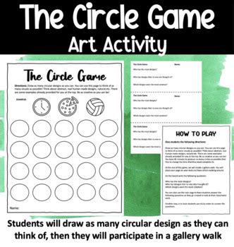 The Circle Game | Art Activity | Drawing Designs & Gallery Walk | TPT