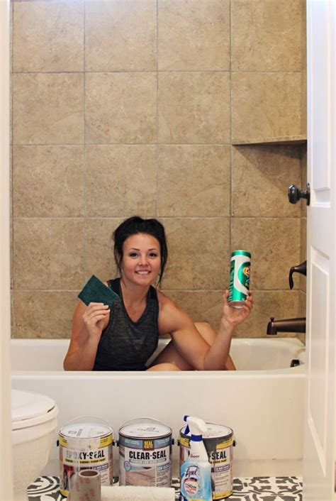 step by step tutorial - How to paint shower tile #howBathroomtile | Painted shower tile ...