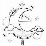 Moon Coloring sketch template