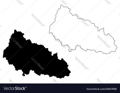 Zakarpattia oblast map Royalty Free Vector Image