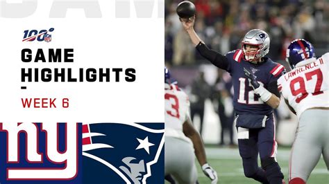 Giants vs. Patriots Week 6 Highlights | NFL 2019 - YouTube