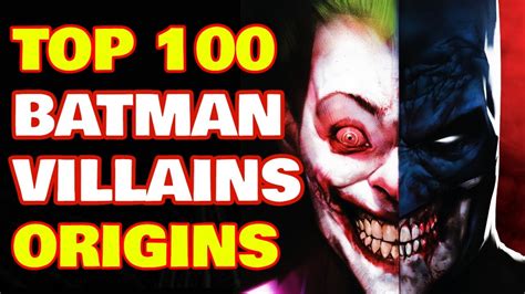 Top 100 (Every) Batman Villain Origins Explained - Mega Batman Villain List, Rogue Gallery ...