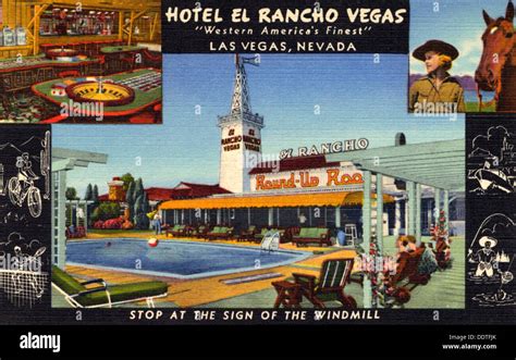 El Rancho Vegas Hotel, Las Vegas, Nevada, USA, 1948. Artist: Unknown Stock Photo - Alamy