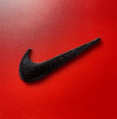 Nike Swoosh Logo High-quality Embroidered Iron on Patch Black | Etsy