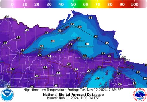 NOAA Graphical Forecast for Marquette, MI