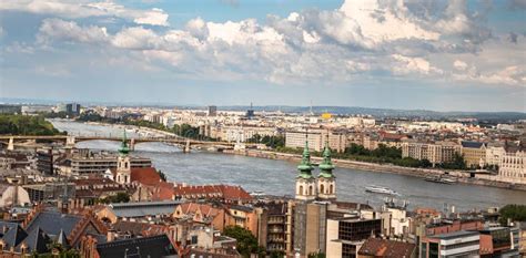 Panorama of Budapest Old Town, City by the Danube River Stock Image ...