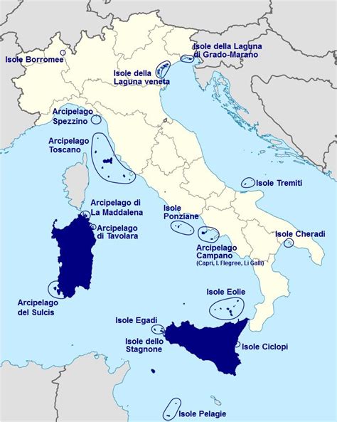 italian main islands and archipelagos | Archipelago, Beautiful places to visit, How to speak italian