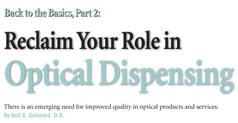 Reclaim Your Role in Optical Dispensing