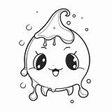 Cute Anime Monster Coloring Page With Bubbles On The Top Outline Sketch  sketch template